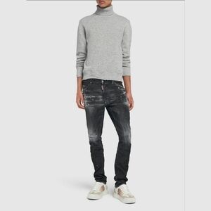 DSQUARED2 Black and Gray Slim Jeans Sz 46